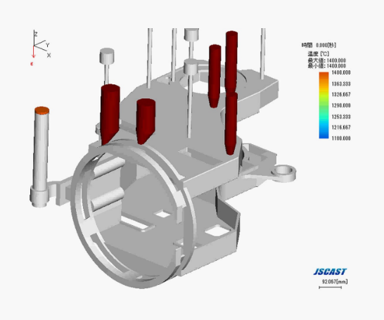 鋳造シミュレーション（CAE）　イメージ図　画像
